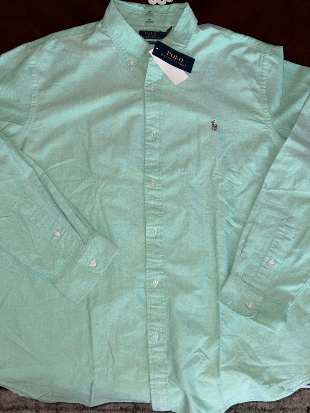 Teal Oxford Button-Down Shirt Polo by Ralph Lauren